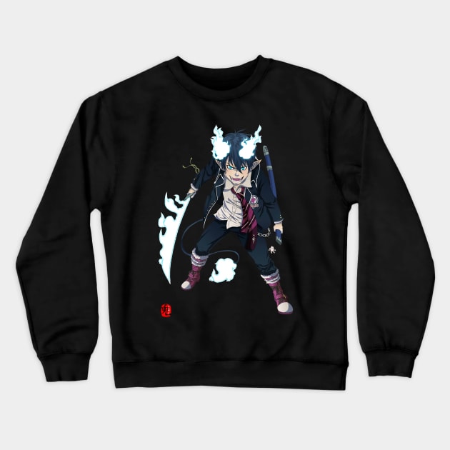 blue exorcist Crewneck Sweatshirt by ArchiriUsagi